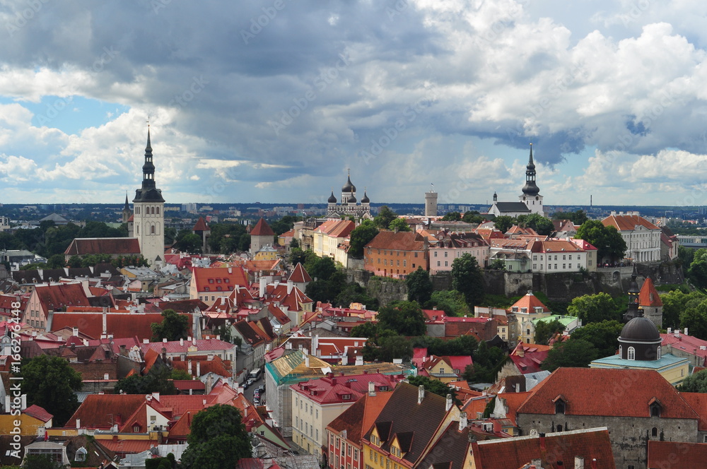 Vista sobreTallinn, Estónia, agosto de 2016.