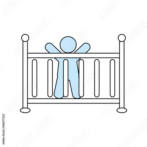 Baby with cradle