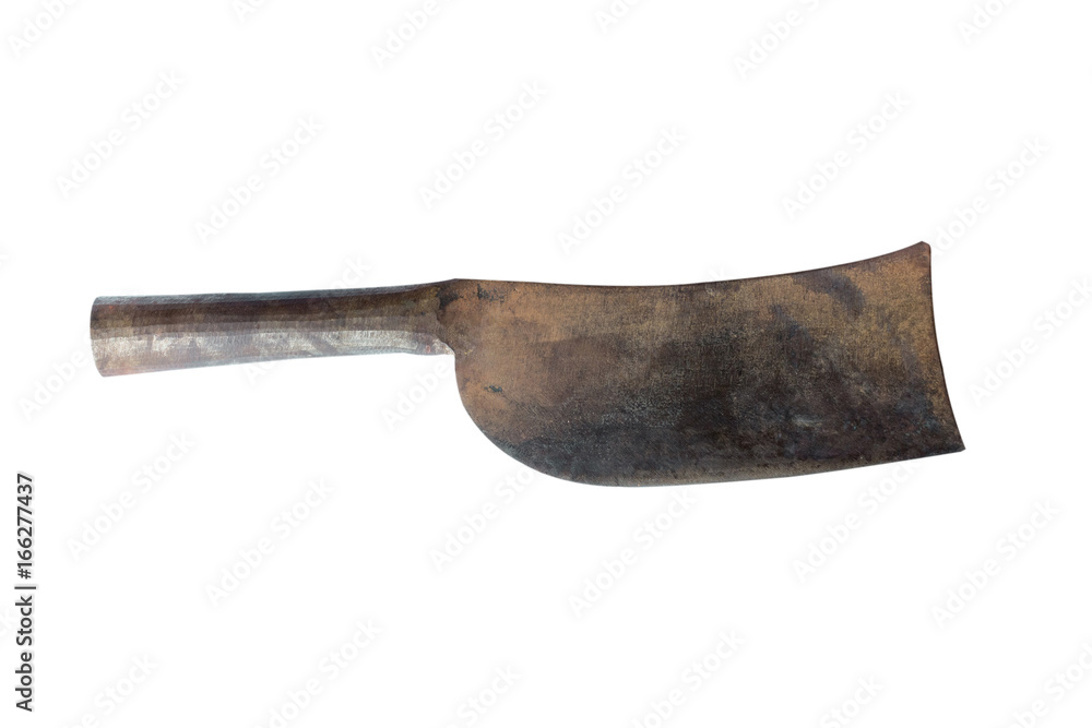 Rusty old knife on white background Rusty old knife on white background