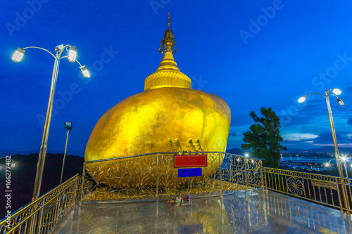 Kyaikhtiyo golden rock on mountain