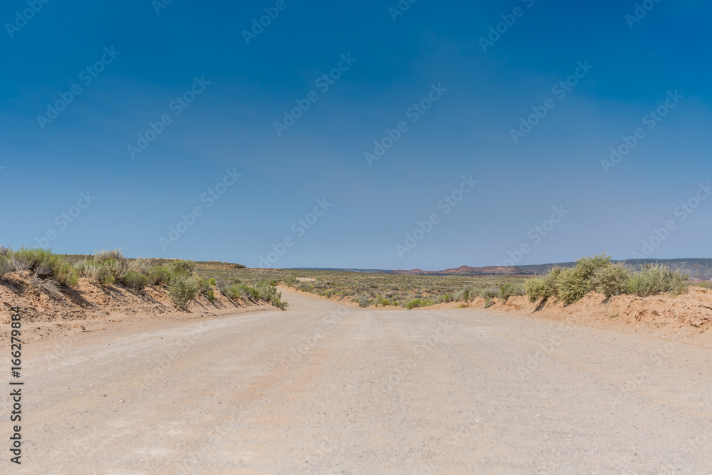 Low Angle of Dirt Road in Utah
