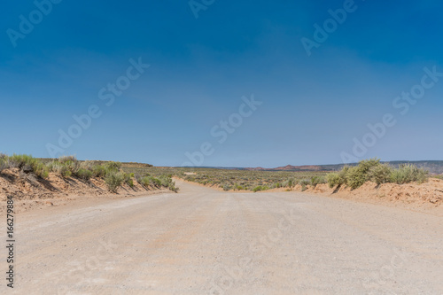 Low Angle of Dirt Road in Utah