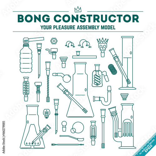 Vector illustration - bong constructor