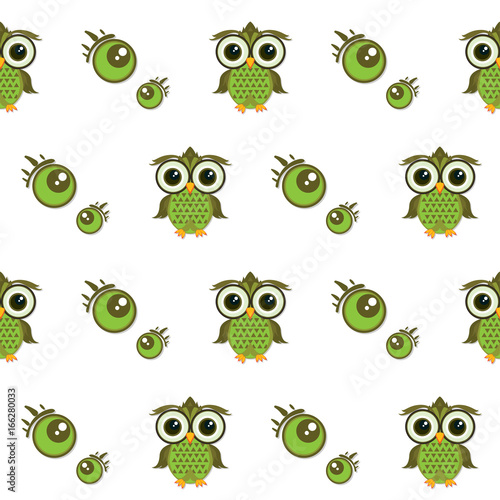 pattern owl graphic cartoon character © foontntd