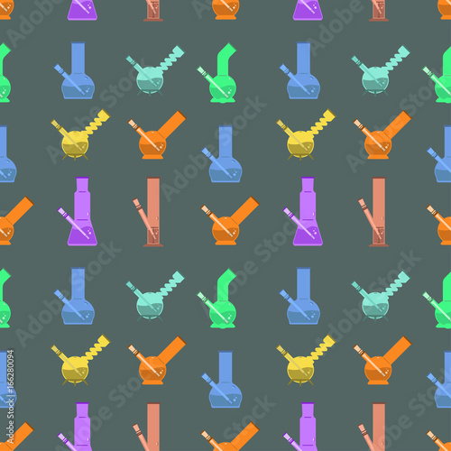 Vector seamless pattern with bongs