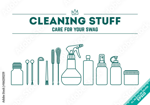 Vector illustration - cleaning stuff