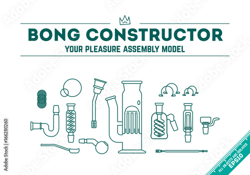 Vector illustration - bong constructor