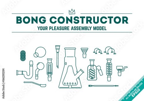 Vector illustration - bong constructor