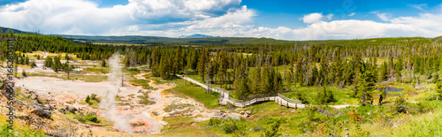 Yellowstone Artisian Paint Pots Panorama