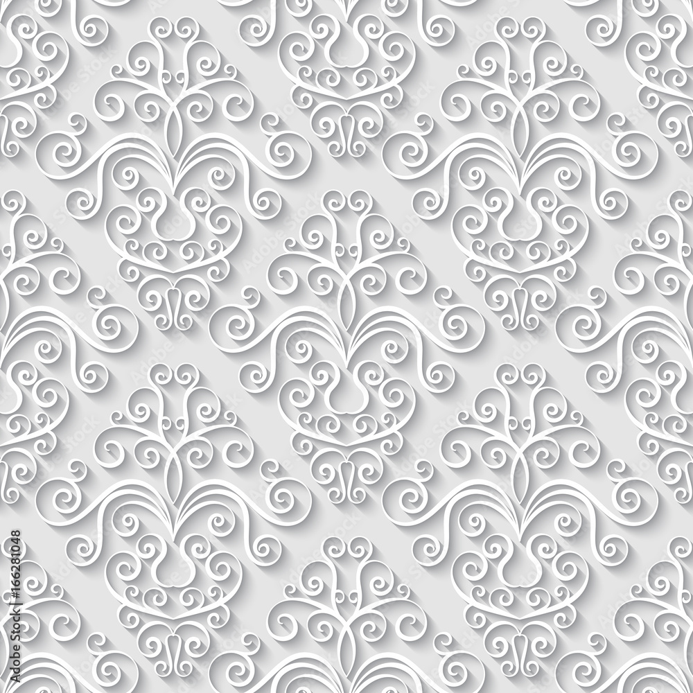 Fototapeta premium Abstract decorative 3d seamless pattern. Vector Illustration