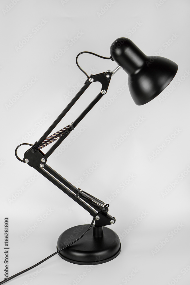 Table black lamp isolated on a white background Table black lamp isolated on a white background