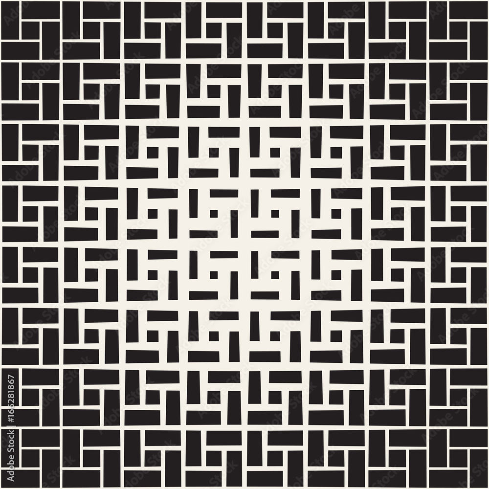 Repeating Rectangle Halftone. Modern Geometric Lattice Texture. Vector Seamless Monochrome Pattern Repeating Rectangle Halftone. Modern Geometric Lattice Texture. Vector Seamless Monochrome Pattern