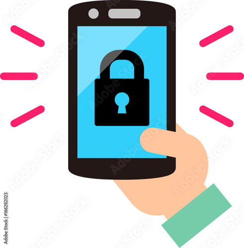 ロックがかかったスマートフォン