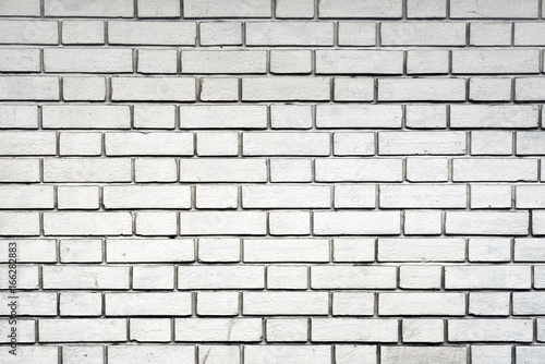 Simple white brick wall