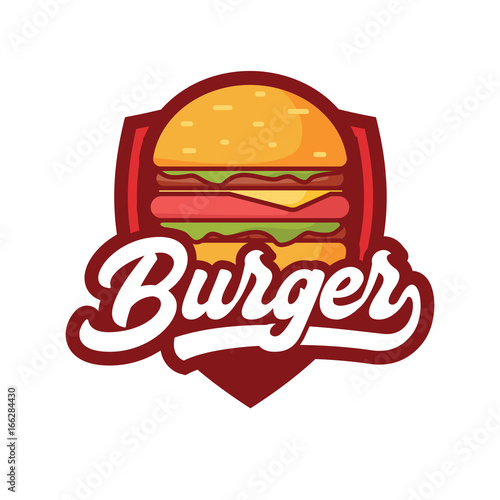 Burger Logo, Emblem Vector Logo