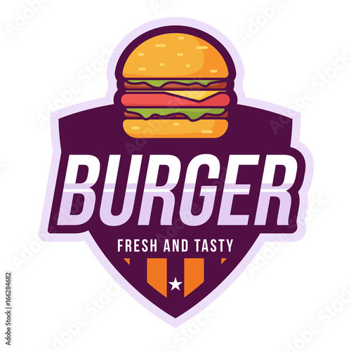 Burger Logo, Emblem Vector Logo