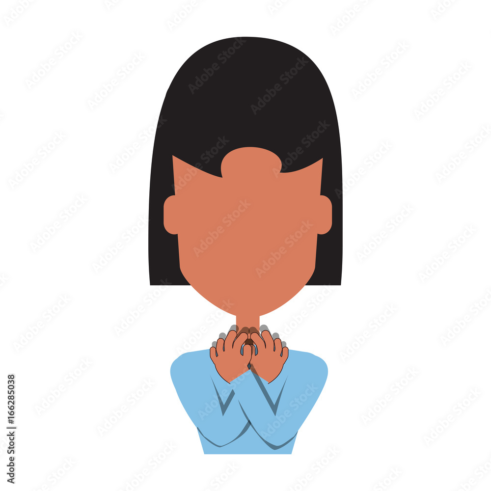 Woman with heart attack face over white background icon Woman with heart attack face over white background icon