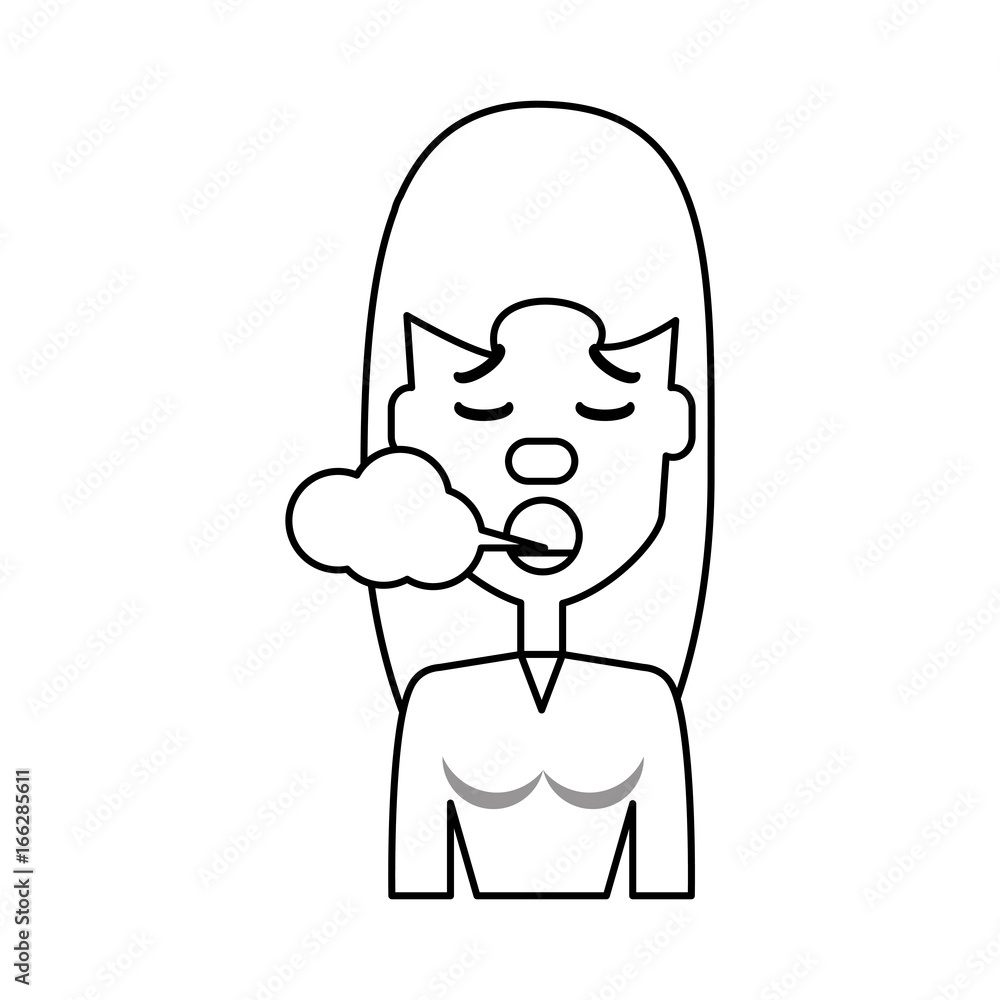 Woman faceless cartoon