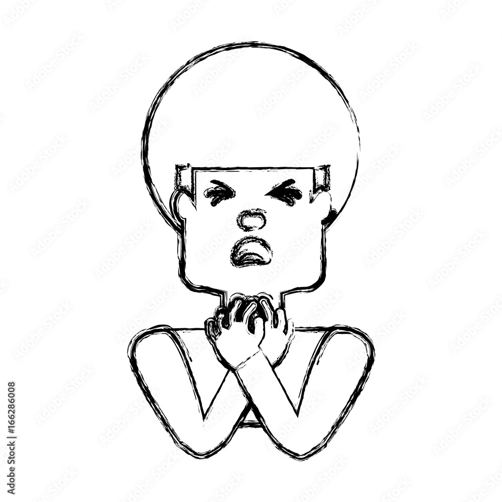 Man with heart attack face cartoon Man with heart attack face cartoon