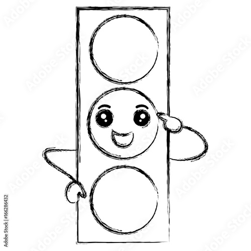 traffic light kawaii character