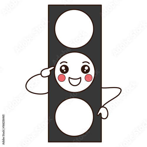 traffic light kawaii character