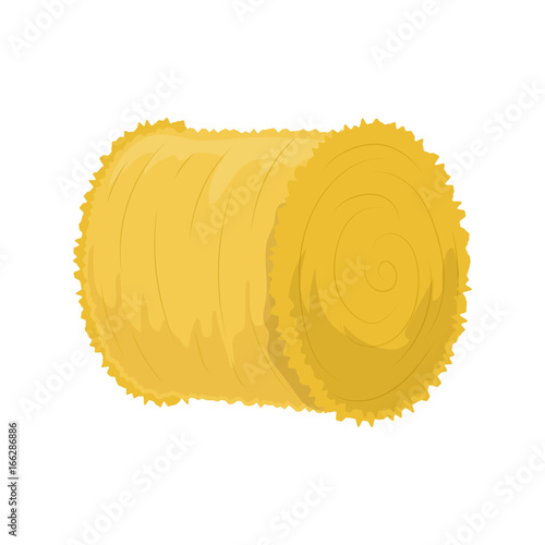 Roll of hay flat icon