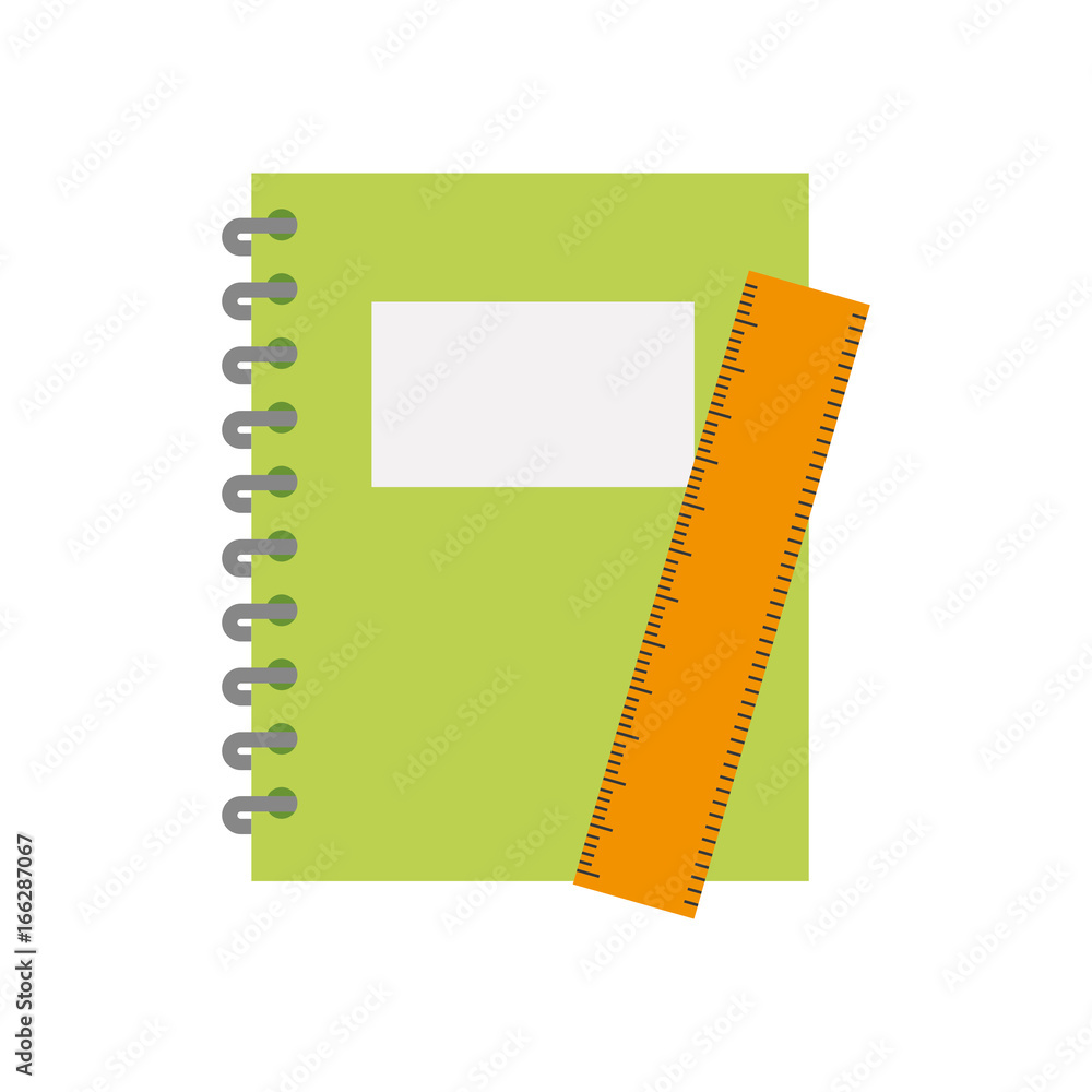 notebook school with rule