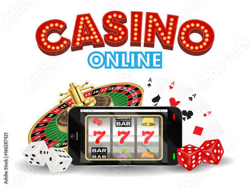 casino online smartphone with dice card roulette