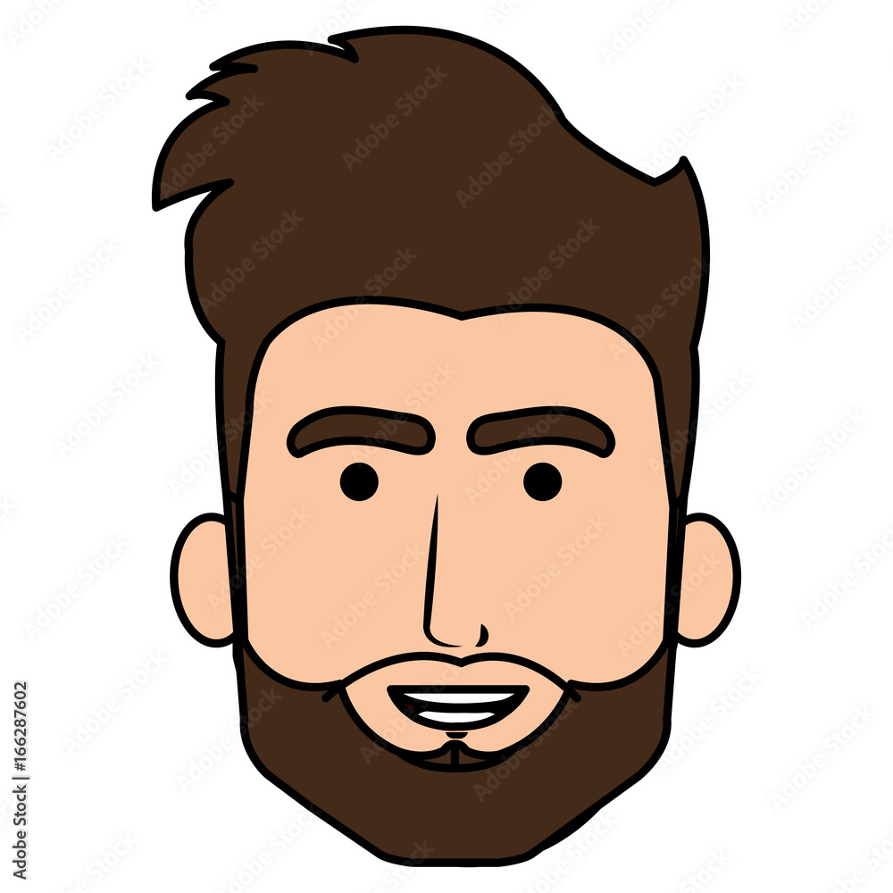 young man head avatar character young man head avatar character