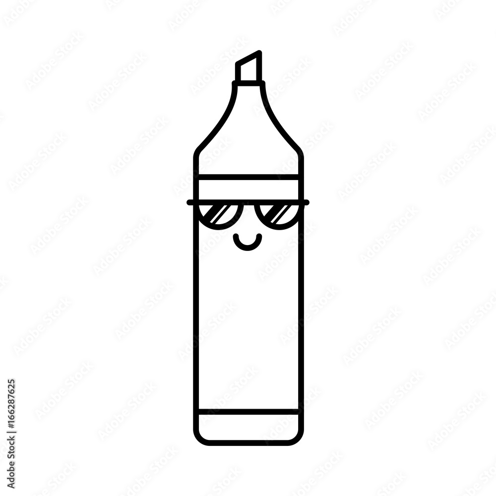 highlighter pen kawaii character highlighter pen kawaii character