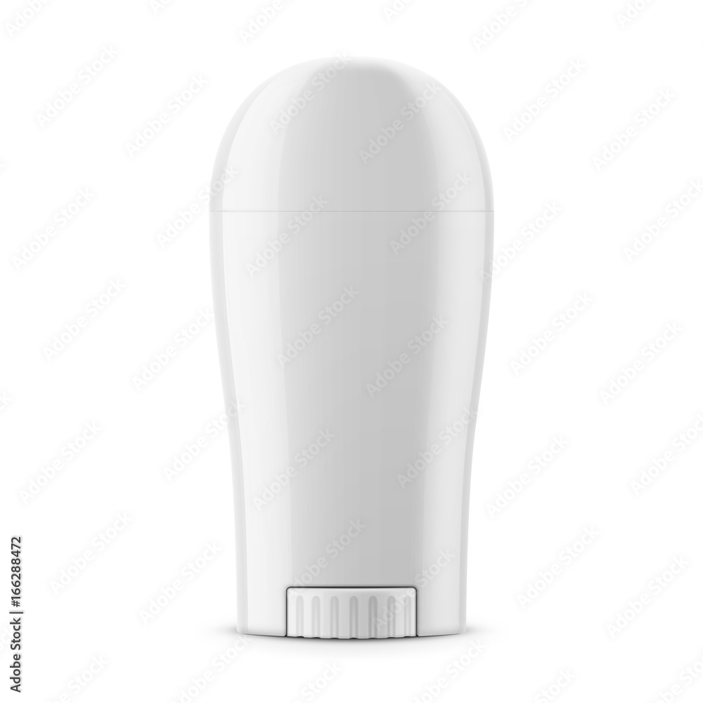 White glossy dry deodorant stick. White glossy dry deodorant stick.