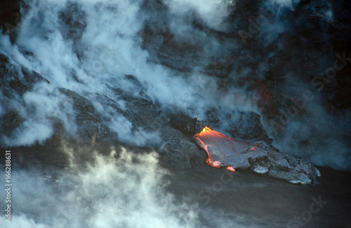 Kilauea volcano lava flow, Hawaii