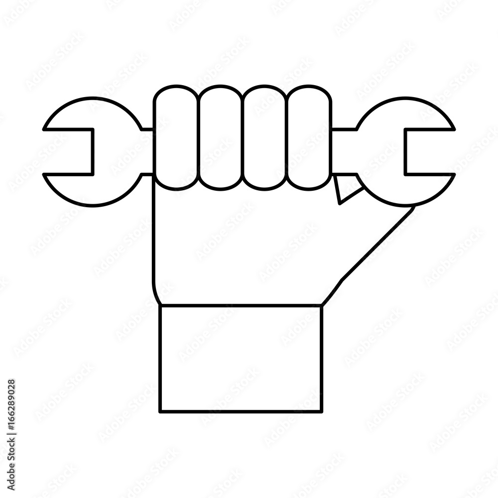 Hand with tool Hand with tool