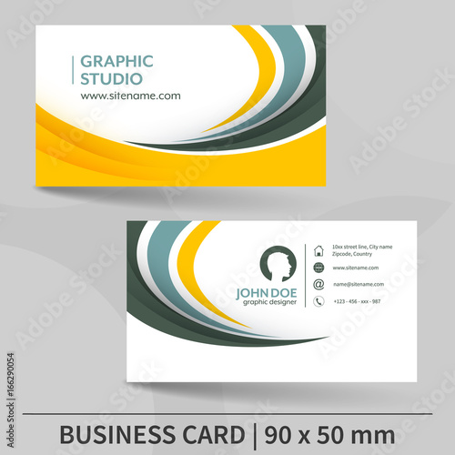 Business card template. Vector illustration.