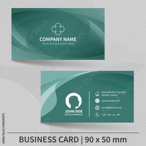 Business card template. Vector illustration.