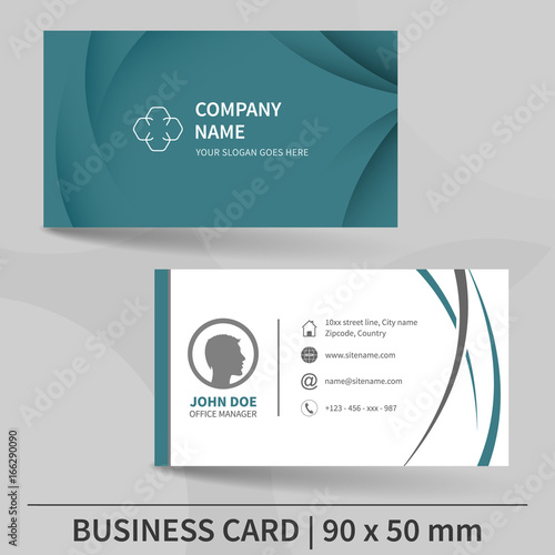 Business card template. Vector illustration.