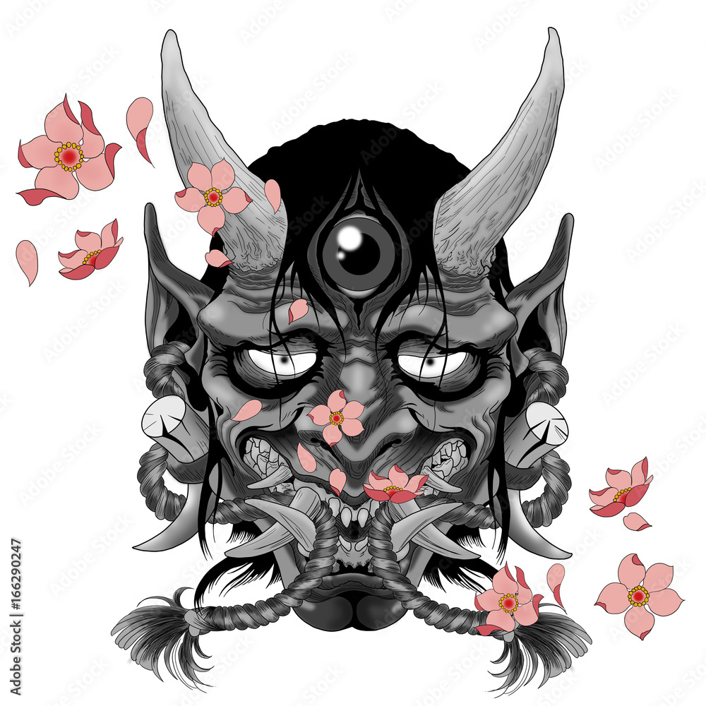 traditional devil tattoo design Stock Vector | Adobe Stock
