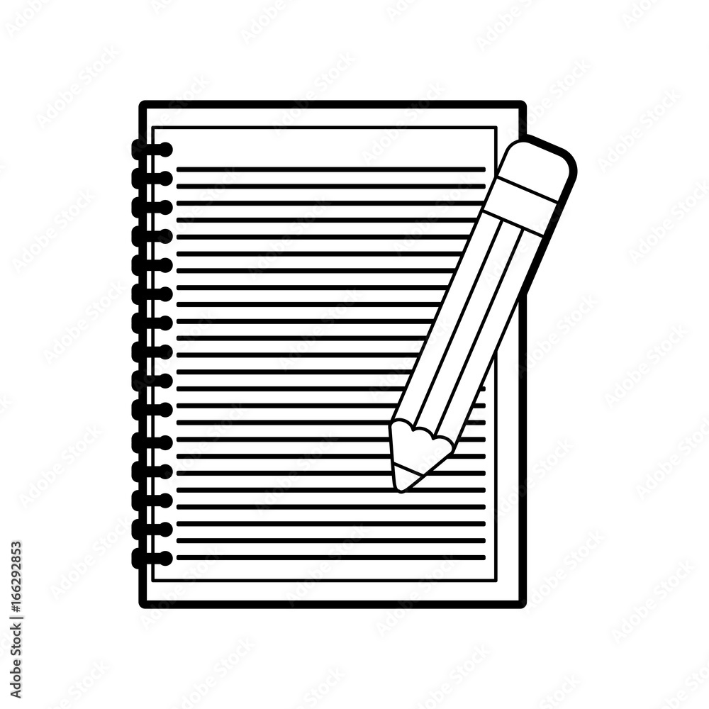 notebook school with pencil notebook school with pencil