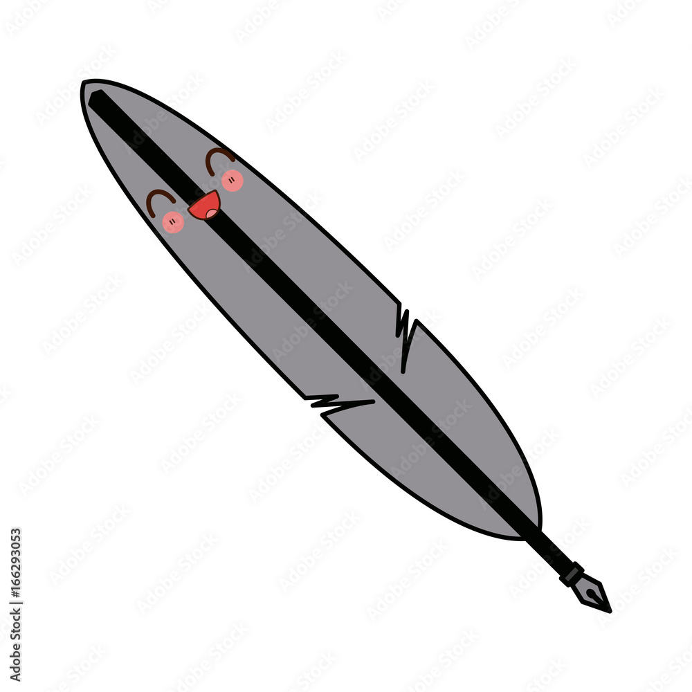 kawaii pen in the form of the bird feather kawaii pen in the form of the bird feather