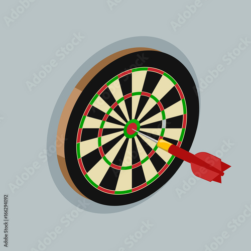 Darts isometric vector illustration