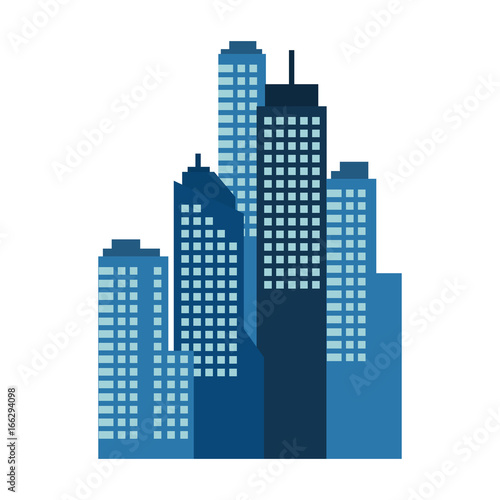 Urban city building icon