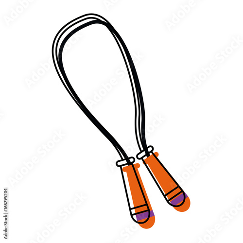 jump rope sport and fitness symbol stock