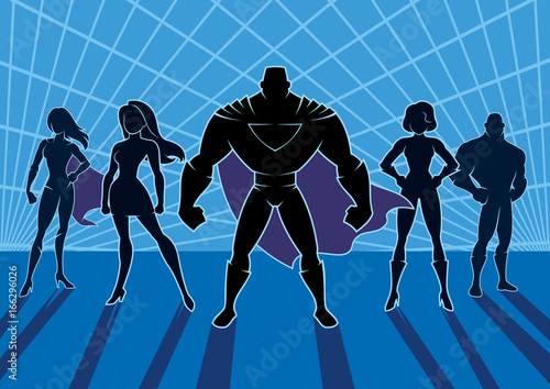Superhero Team 2 / Team of superheroes. 