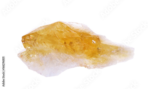 citrine semi gem crystals geological mineral isolated