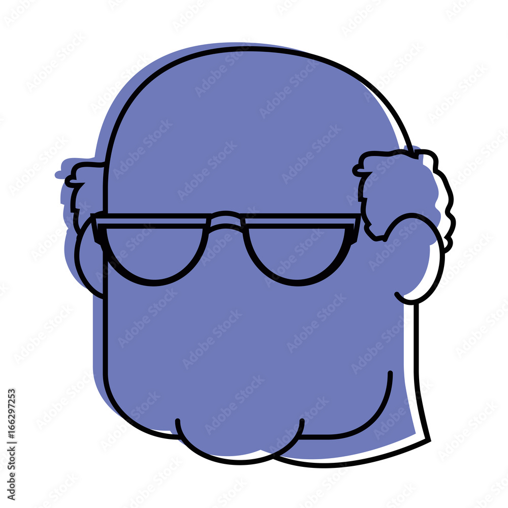 Grandfather faceless cartoon