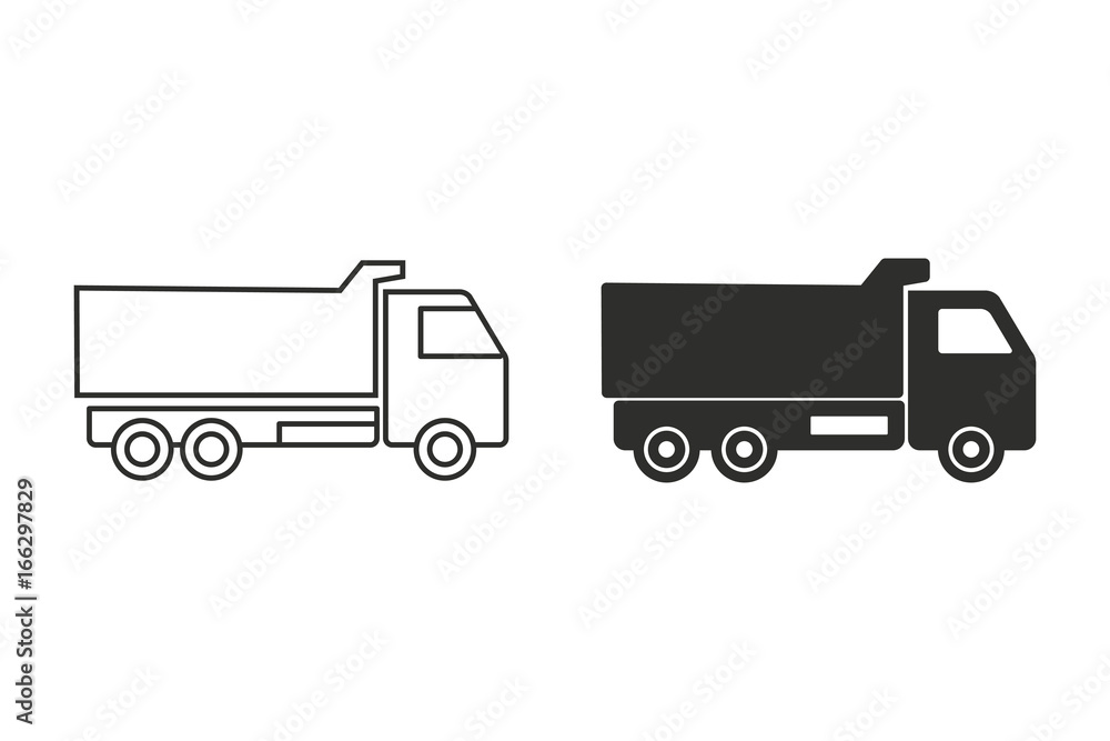 Truck vector icon. Truck vector icon.