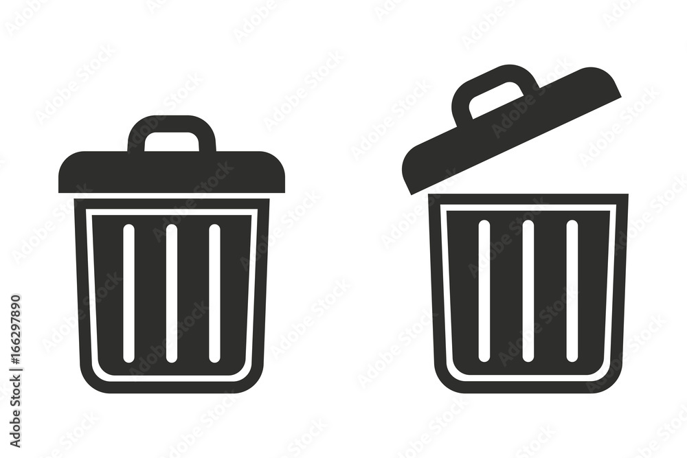 Trash can vector icon. Trash can vector icon.