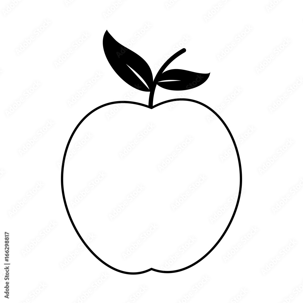 whole apple fruit icon image whole apple fruit icon image