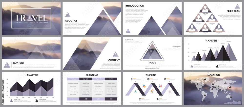 Design element of infographics for presentations templates. - obrazy, fototapety, plakaty 