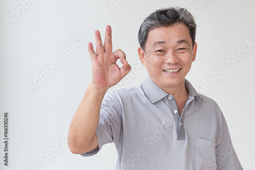 ok, accepting, positve old senior man